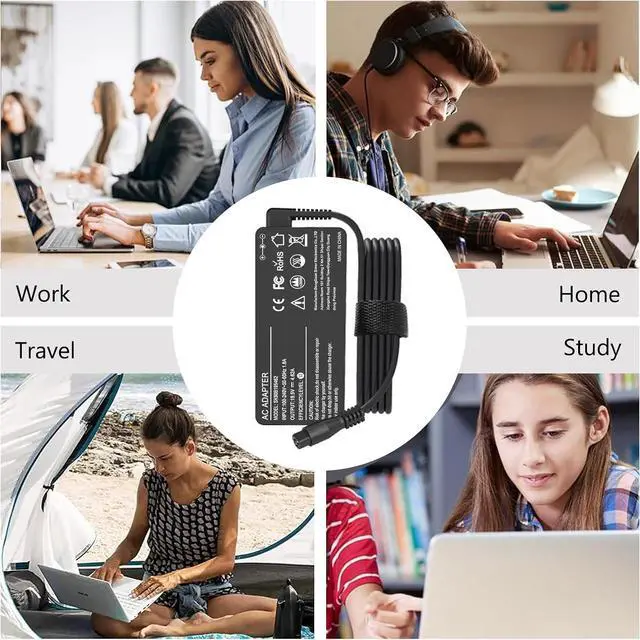 Alt view image 7 of 7 - 90W Universal AC Adapter Laptop Charger Replacement for HP Dell Len OVO Acer Asus Toshiba Sony Gate Way Notebook Ultrabook Chrome Book, Universal Laptop ChargerPower Supply Cord with 16 Tips