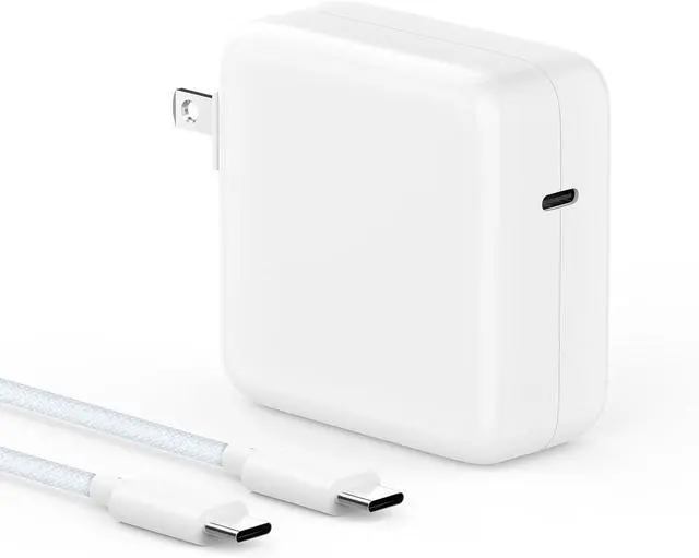Main image of Charger for MacBook Pro 16 14 inch MacBook Air 15 13 inch 2025 2024 2023 2022 2021 2020 2019 M4 M3 M2 M1 Super Compact 100W USB C Laptop Power Adapter 6.6FT USB-C Braided Cable Original Quality