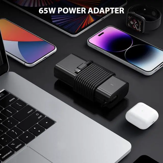Alt view image 6 of 6 - New Slim 65W USB C Laptop Charger for Dell Latitude 5420 5430 5520 5530 5540 7420 7430 7440 7390, XPS 13 Chromebook Charger 3100 Power Adapter Fit for Dell Laptop Charger USB C