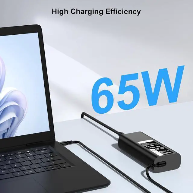Alt view image 6 of 6 - 65W 45Watt USB C Laptop Charger for Dell Latitude 5520 7420 5430 5530 5440 7440 3540 5420 3440, for Dell XPS 13 Chromebook 3100 3110 Charger USBC Type C Computer Fast Charging AC Adapter Power Cord