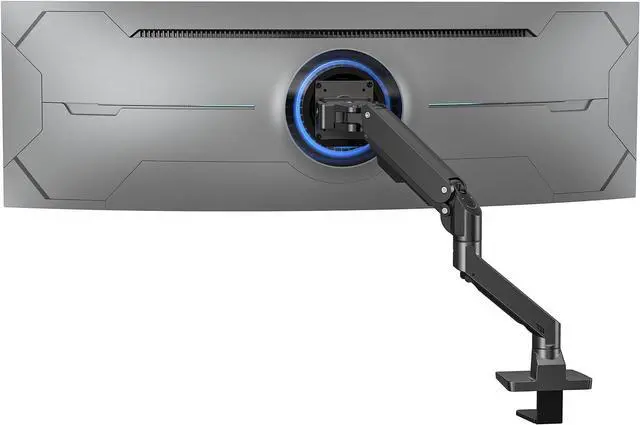 Main image of Heavy Duty Monitor Arm Aluminum Single Gas Spring Monitor Arm Suit for Flat/Ultrawide/Cruved Screen 34-49 inch and New 57 inches Screen Weight Capacity up to 44lbsBlack