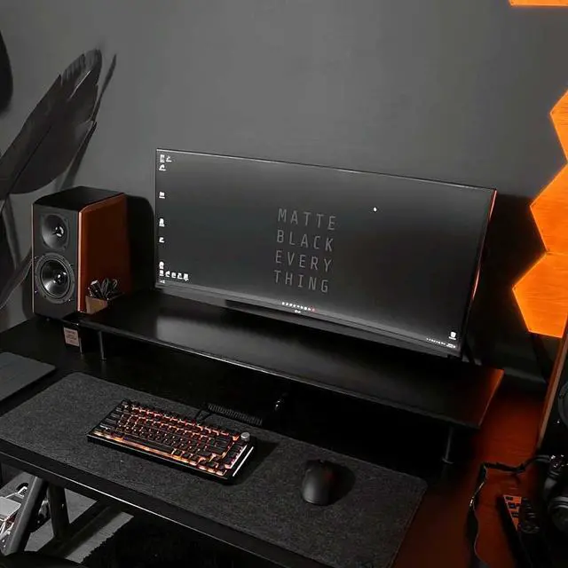 Alt view image 4 of 7 - Bamboo Dual Monitor Stand Riser, Supports 2 Monitors, Printer, Heavy TV up to 300 lbs and 75 Inches
