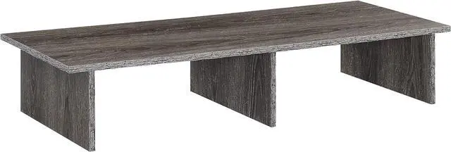 Main image of Convenience Concepts Designs2Go Wide TV Riser 42", for TVs up to 46" - Contemporary TV or Computer Riser for Living Room, Modern Office, Den, Weathered Gray