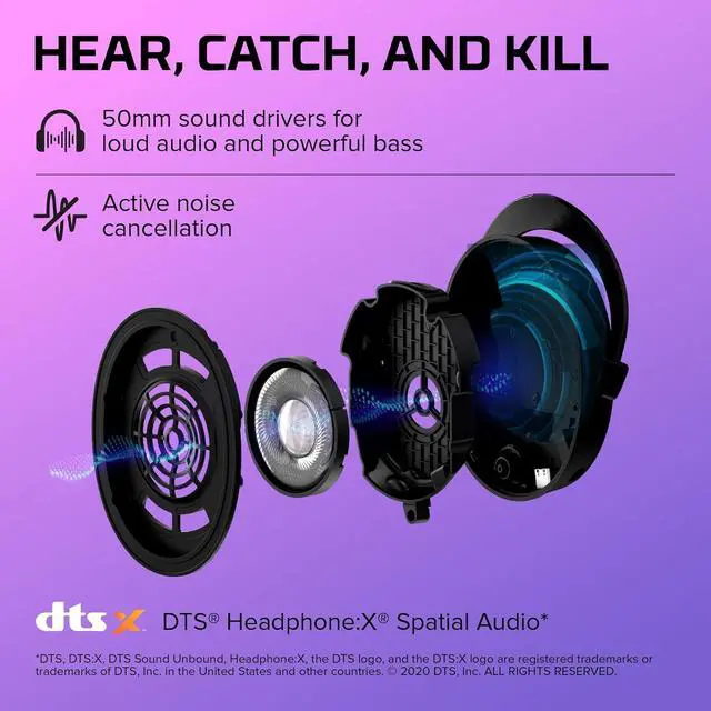 Alt view image 3 of 7 - HyperX Cloud Stinger 2 - Wireless Gaming Headset  Compatible with PC. Noise-cancelling Swivel-to-mute Microphone, Comfortable Memory Foam, UP to 20 hours of battery life,Black