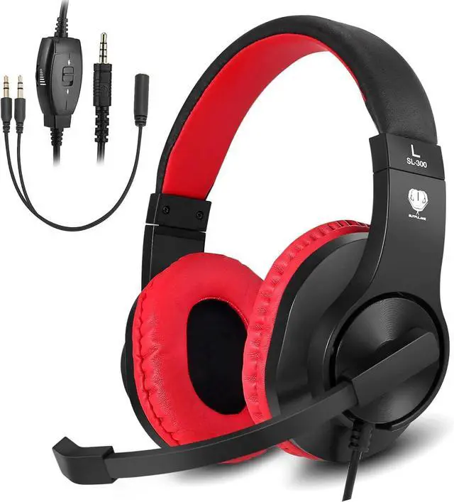 Main image of PS5/PS4/Xbox/PC Gaming Headset with Mic - Wired Kids Headphones for Gaming and School, Girls Headset with Microphone