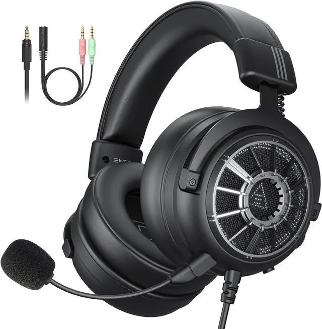 Main image of EKSA StarEngine S Gaming Headset for PC, PS4, PS5, Switch, Xbox One, Xbox Series X/S-Wired Gaming Headphones with Detachable Noise Cancelling Mic, 50mm Drivers, 3.5mm Over-Ear Computer Headphones