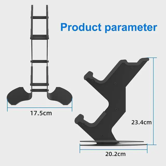 Alt view image 4 of 7 - NBCP Controller Holder, Gaming Headset Stand Mount for PS5/PS4/Xbox Series X S/Xbox One/Switch/Headset Aluminum Metal Holder Universal Gamepad Gaming Controller Accessories