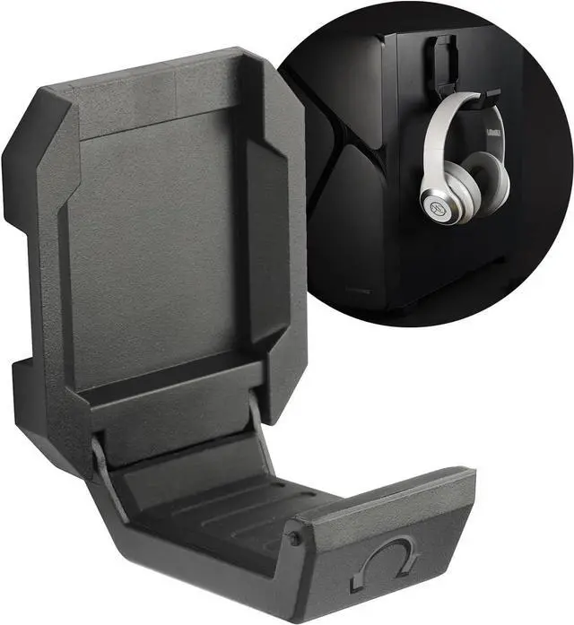 Main image of Enermax Magnetic Mounting Headset Holder with Metal Protection Foam, Provides up to 1 kg/2.2 lbs, Compatible with Computer/Gaming Headsets, Headphone of all Shapes and Sizes, EHB001