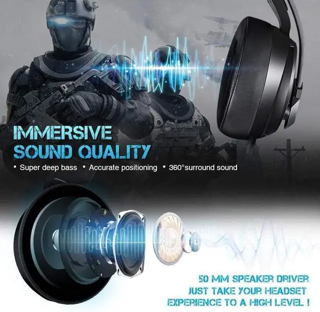Alt view image 2 of 7 - OCTTO NUBWO N12 Gaming Headset - Xbox One & PS4 Compatible, 3.5mm Surround Stereo Gaming Headphones with Mic & Soft Memory Earmuffs for PC & Laptop