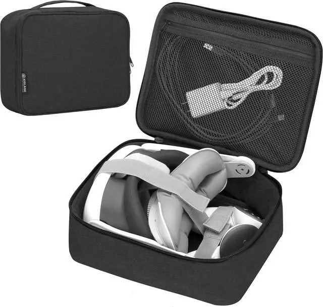 Main image of KISLANE Soft Carrying Case Compatible with Oculus Quest 2 VR, Headset Fits for Travel, Home, Outdoor, Not Compatible with Elite Strap(Black)