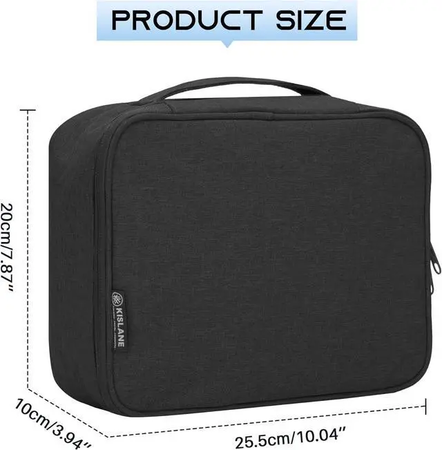 Alt view image 3 of 7 - KISLANE Soft Carrying Case Compatible with Oculus Quest 2 VR, Headset Fits for Travel, Home, Outdoor, Not Compatible with Elite Strap(Black)