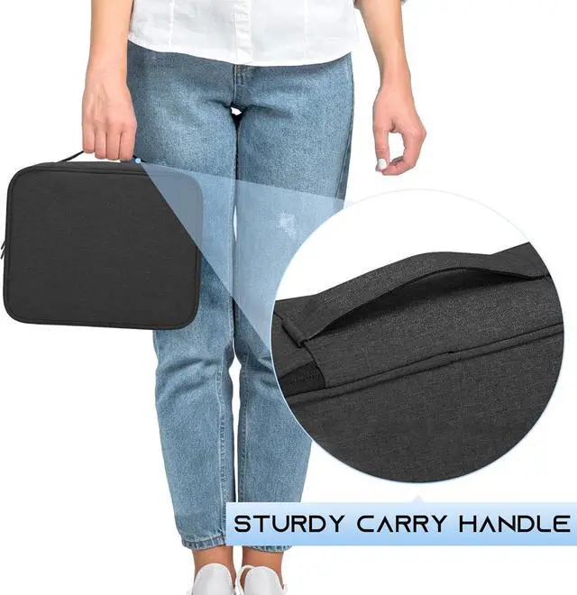 Alt view image 5 of 7 - KISLANE Soft Carrying Case Compatible with Oculus Quest 2 VR, Headset Fits for Travel, Home, Outdoor, Not Compatible with Elite Strap(Black)