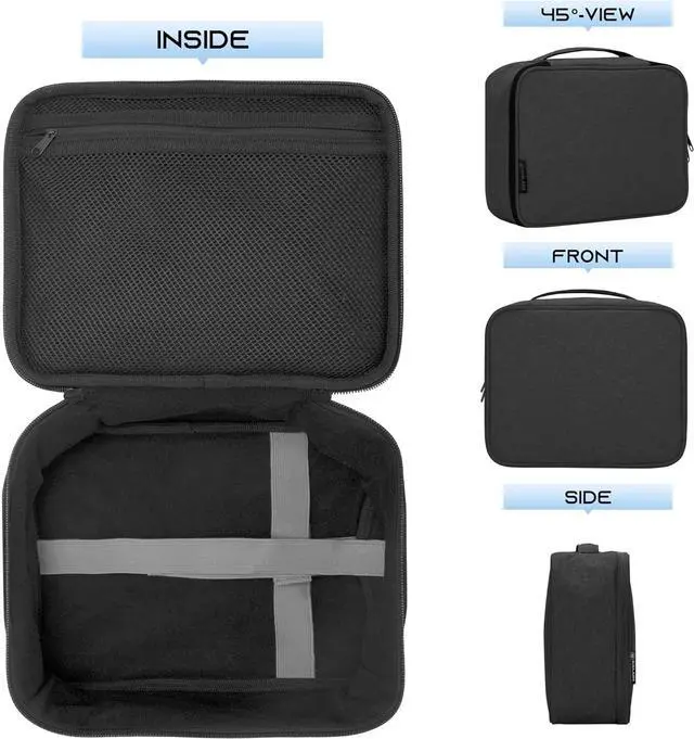 Alt view image 4 of 7 - KISLANE Soft Carrying Case Compatible with Oculus Quest 2 VR, Headset Fits for Travel, Home, Outdoor, Not Compatible with Elite Strap(Black)