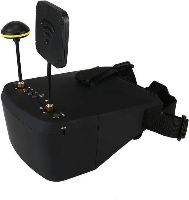 Main image of EV800D FPV Goggles with DVR 5.8G 40CH 5 Inch 800x480 Build in Antenna Battery for Analog FPV Camera and Transmitter FPV Drone RC Car