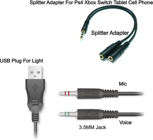 Alt view image 6 of 7 - FANTECH P51S Gaming Keyboard and Mouse Combo, Headset and Stand, Mouse Pad Wired RGB Rainbow Keyboard PC Beginner Gamer Basic 5 in-1 Gaming Set