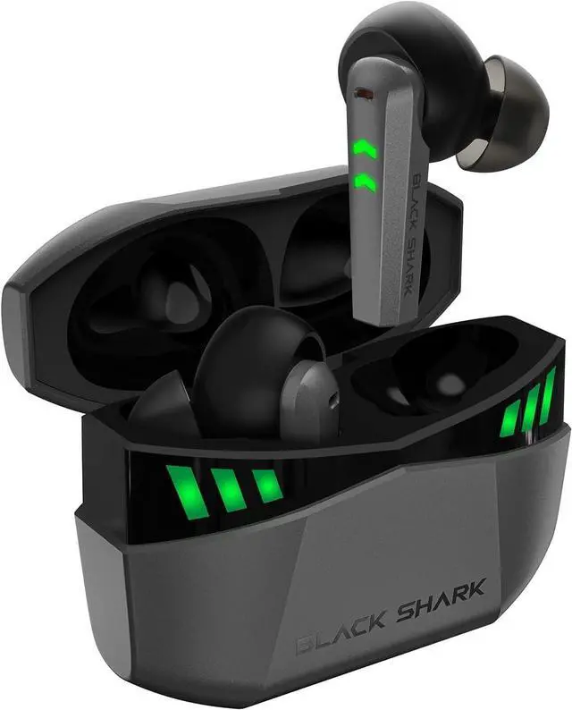 Main image of Black Shark Wireless Gaming Earbuds with Charging Case, Hi-Fi Stereo Bluetooth Game Earphones with Noise Cancelling Microphone, IPX5 Waterproof Premium Deep Bass for iPhone Android Sport Workout Music
