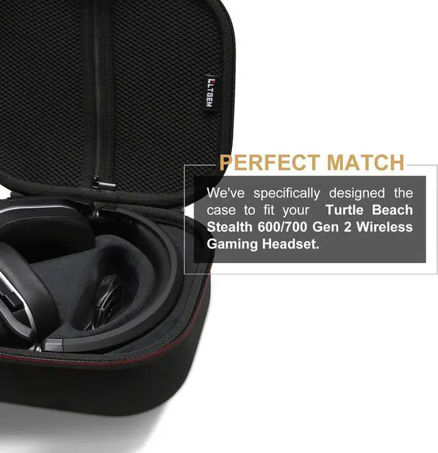 Alt view image 4 of 7 - LTGEM Case Compatible with Turtle Beach Stealth 600/700 Gen 3 & 600/700 Gen 2 MAX Wireless Gaming Headset, Black
