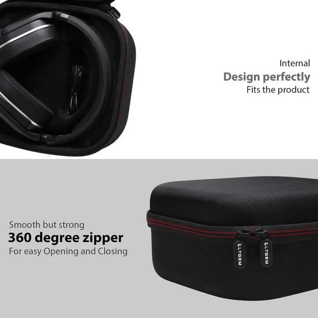 Alt view image 5 of 7 - LTGEM Case Compatible with Turtle Beach Stealth 600/700 Gen 3 & 600/700 Gen 2 MAX Wireless Gaming Headset, Black