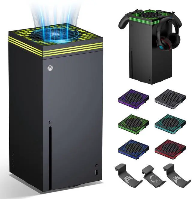 Main image of ZAONOOL Cooling Fan for Xbox Series X Console - High Speed Top Fan Cooler System with 13 RGB LED Light Modes, Low Noise, Dust Proof, Keeps Your Xbox Console Cool, Fits Horizontal or Vertical Placement