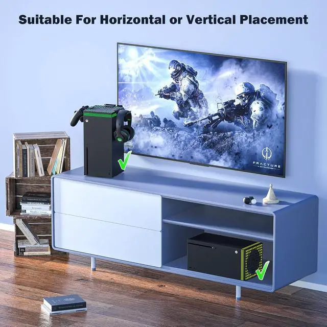 Alt view image 6 of 6 - ZAONOOL Cooling Fan for Xbox Series X Console - High Speed Top Fan Cooler System with 13 RGB LED Light Modes, Low Noise, Dust Proof, Keeps Your Xbox Console Cool, Fits Horizontal or Vertical Placement