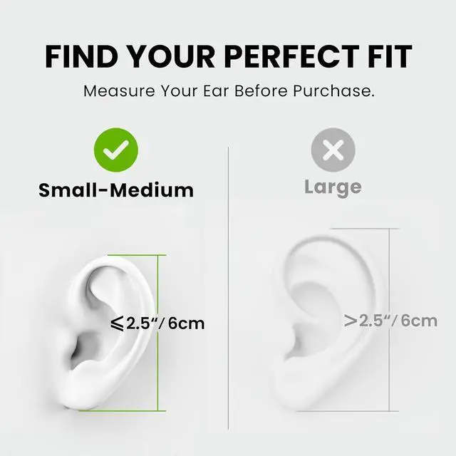 Alt view image 2 of 7 - Avantree Resolve (Small-Medium)  Wired Open-Ear Earbuds w/Mic & Over-Ear Hook, for Women, Kids & Young Men w/Small Ears, Ideal for Office, Outdoor & Home, 3.5mm AUX