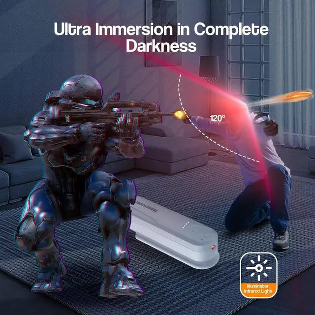 Alt view image 4 of 7 - Hanpusen Battery Pack with Ir Light for Oculus Quest 2, Ir Illuminator Infrared Light with 5000mAh Charger for Quest 2 Accessories, Enhance Tracking in Dark Extended 2-4 Hours Play Time