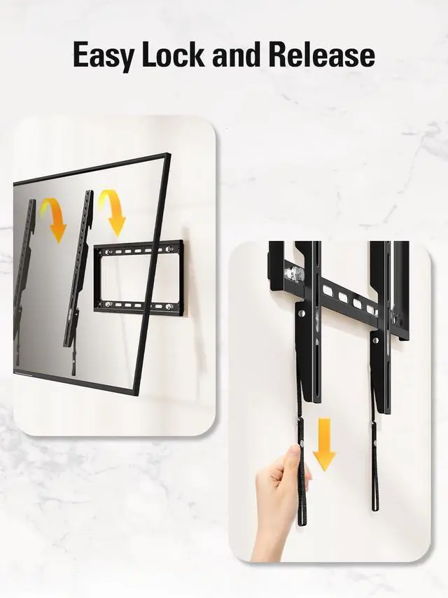 Alt view image 6 of 7 - Mounting Dream TV Mount Fixed for Most 26-60 Inch LED, LCD and Plasma TVs, TV Wall Mount TVs Bracket up to VESA 400x400mm and 100 LBS Loading Capacity, Low Profile and Space Saving Flat Mount MD2361-K