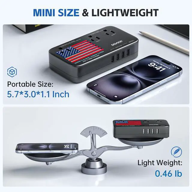 Alt view image 5 of 7 - Upgraded 2200W Voltage Converter US to Europe, 220V to 110V Converter for European Travel for Hair Dryer Straightener Curling Iron, 2300W Adapter with EU/UK/AU/US Plugs for Laptop Camera Cell Phone