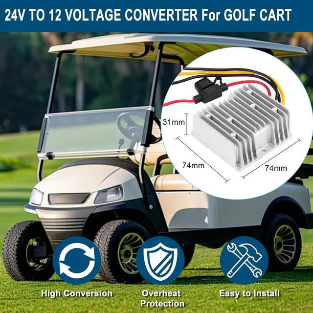 Alt view image 6 of 7 - 12V 240W DC-DC Converter Voltage Regulator, Step Down 24V to 12V 20A, Waterproof Module Power Supply for Golf Cart Accessories, Club Car Transformer