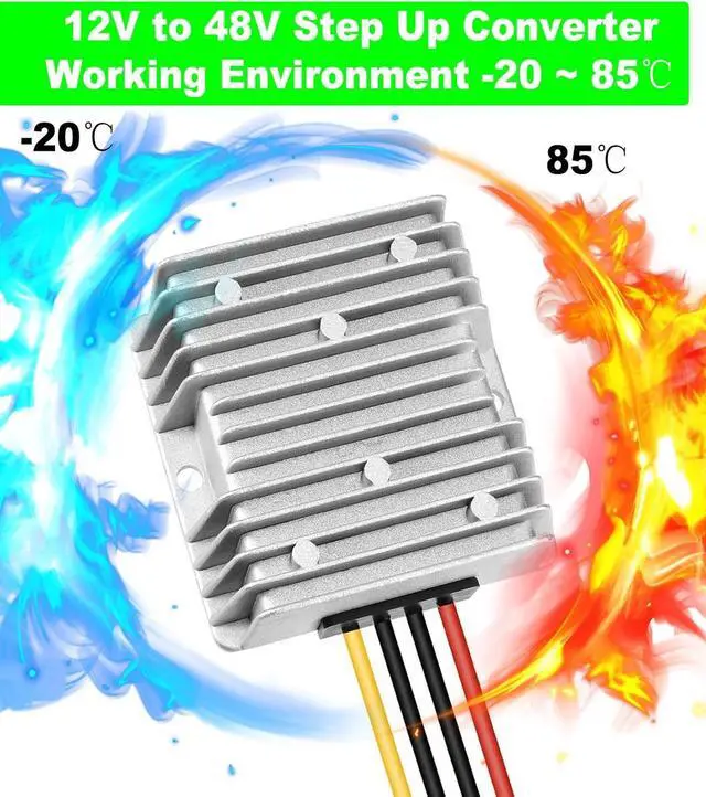 Alt view image 5 of 7 - 12V to 48V Boost Converter 12 Volt to 48V 288W 6A Step Up Converter Voltage Regulator for Golf Carts, Club Car, Solar System, RV, LED Lights