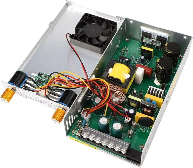 Alt view image 5 of 7 - DROK 48V Power Supply, AC 110V/220V to DC 0-48V 0-10A 480W Buck Converter, Volt Amp Adjustable Adapter Regulated 5V 12V 24V 30V 36V 48V Volt Switching Voltage LED Transformer Charger for Computer