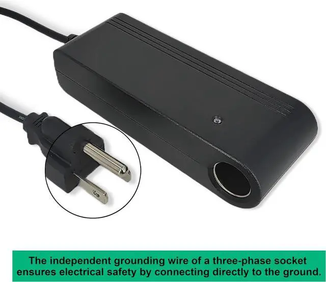 Alt view image 4 of 5 - 96W 8A AC to DC Converter, Car Cigarette Lighter Adapter, 110v/120v to 12v AC/DC Adapter Power Supply for Convert a Wall Outlet to a Car Cigarette Lighter Socket