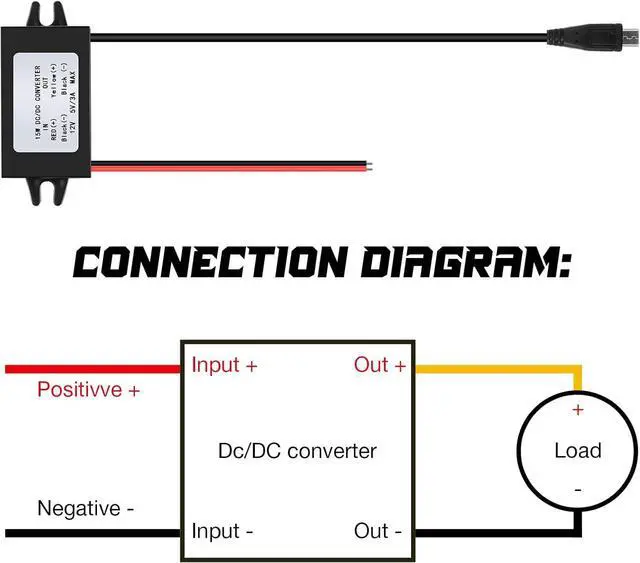 Alt view image 5 of 7 - Weewooday 3 Pieces 12V to 5V Converter DC-DC Buck Module Micro USB Power Adapter Car Power Converter Regulator