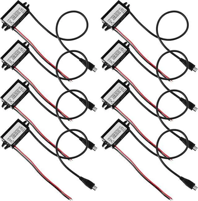 Alt view image 7 of 7 - Weewooday 3 Pieces 12V to 5V Converter DC-DC Buck Module Micro USB Power Adapter Car Power Converter Regulator