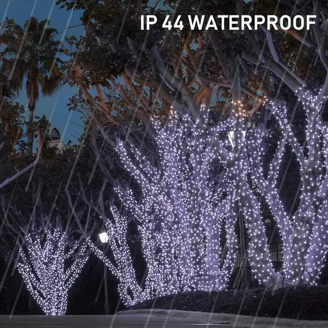Alt view image 7 of 7 - TW SHINE White Solar String Lights Outdoor, Total 160 FT 480 LED Solar Powered Waterproof Fairy Lights 8 Modes Copper Wire Lights for Christmas Party Tree Wedding Yard Decorations, 4 Pack