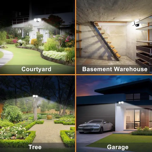 Alt view image 6 of 7 - Rechargeable Battery Motion Light, 2500LM & 4000LM Dual Modes Motion Sensor Security Lights, USB Charging Wireless Flood Light Battery Powered, LED Outdoor Lights for Garage,Yard,Porch,Shed