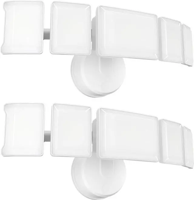 Main image of Olafus 100W Flood Light Outdoor 2 Pack, Switch Controlled 10000LM, 6500K LED Security Floodlight with 5 Adjustable Head, IP65 Waterproof Wired for House Yard White