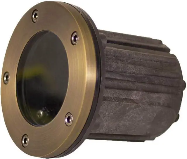 Alt view image 3 of 7 - 12V Brass In-Ground Well Light (Open Top) with 5W 2700K Warm White MR16 LED Bulb for Low Voltage Landscape Lighting of Outdoor Pathway, Garden, Shrubs, Columns or Trees