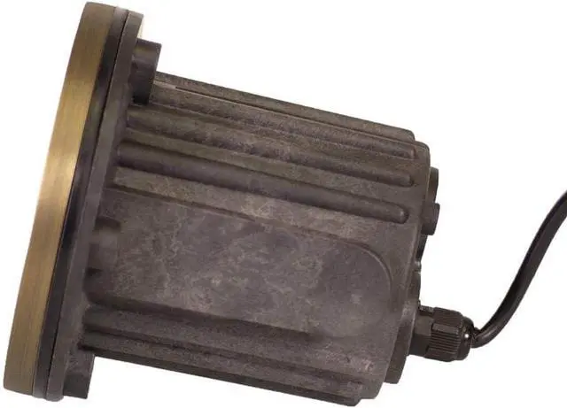 Alt view image 4 of 7 - 12V Brass In-Ground Well Light (Open Top) with 5W 2700K Warm White MR16 LED Bulb for Low Voltage Landscape Lighting of Outdoor Pathway, Garden, Shrubs, Columns or Trees