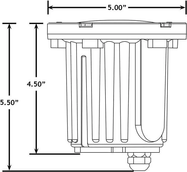 Alt view image 7 of 7 - 12V Brass In-Ground Well Light (Open Top) with 5W 2700K Warm White MR16 LED Bulb for Low Voltage Landscape Lighting of Outdoor Pathway, Garden, Shrubs, Columns or Trees