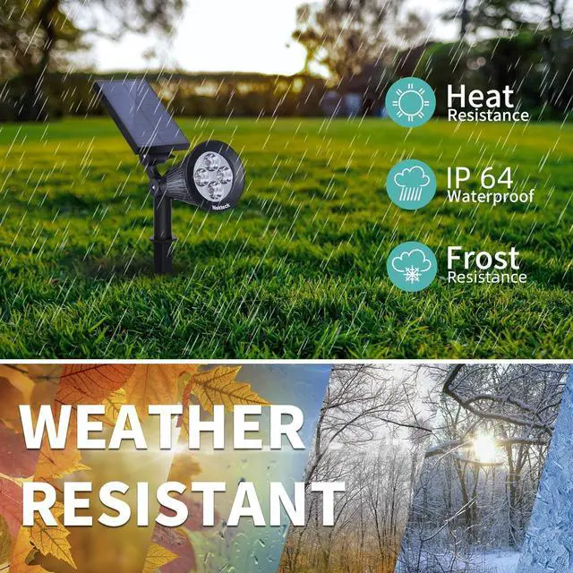 Alt view image 7 of 7 - Nekteck Solar Lights, 2-in-1 Solar Spot Lights Outdoor, Waterproof Solar Powered Landscape Spotlights, Bright and Dark Sensing, Auto On/Off for Yard, Pathway, Garden, Driveway (6 Pack, Warm White)