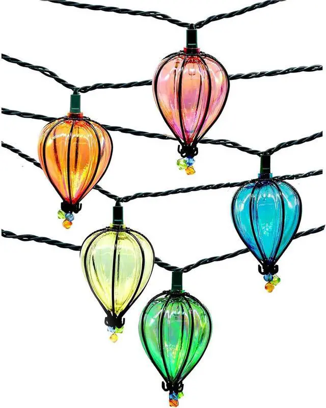 Main image of 11FT Multicolor String Lights with 10 Bulbs, Colored Backyard Patio Indoor/Outdoor UL Listed String Lights,Hanging for Bistro Tents Market Cafe Gazebo Porch Party Wedding