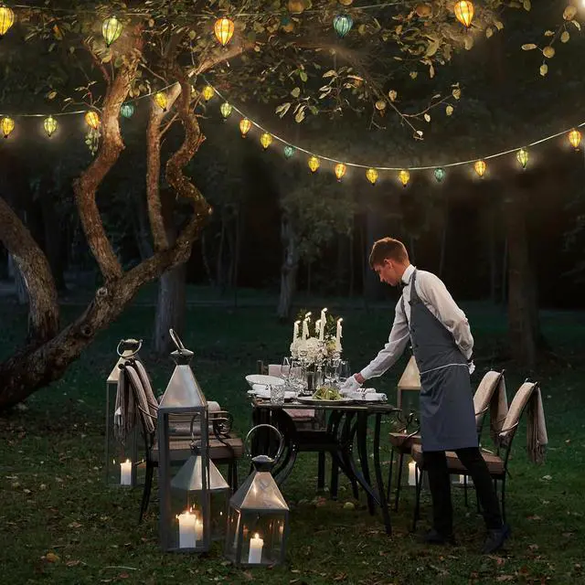 Alt view image 5 of 7 - 11FT Multicolor String Lights with 10 Bulbs, Colored Backyard Patio Indoor/Outdoor UL Listed String Lights,Hanging for Bistro Tents Market Cafe Gazebo Porch Party Wedding