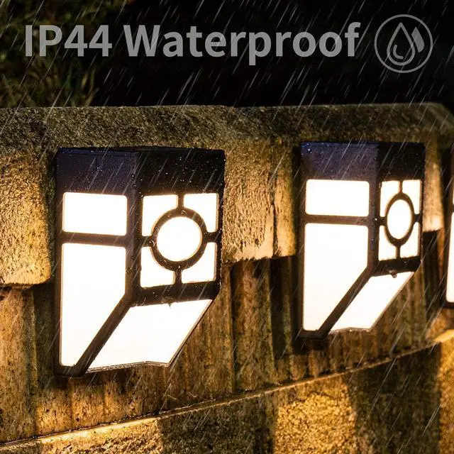 Alt view image 6 of 7 - SOLPEX 16 Pack Solar Deck Lights Outdoor, Solar Fence Lights2 Modes Christmas Garden Decoration Lights,RBG/Warm White LED Decorative Lighting for GardenYardPostPath&Driveway