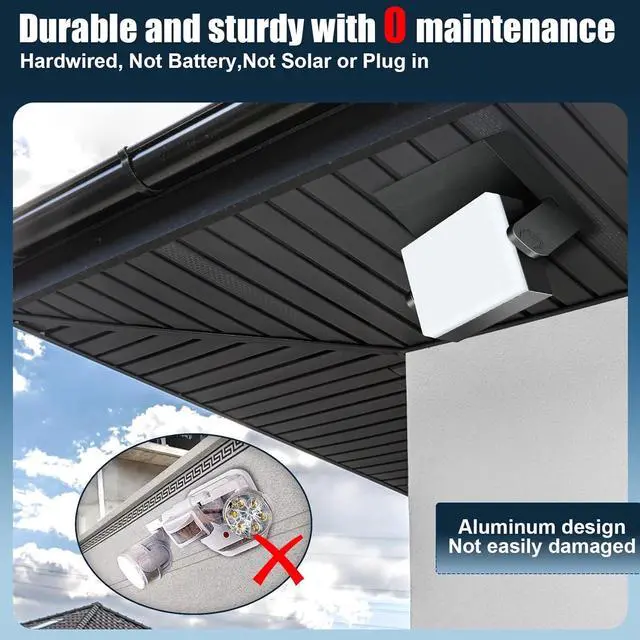 Alt view image 6 of 7 - 40W LED Wall Light, 4000LM 5000K 360° Wide-Angle Exterior Wall Floodlights, IP66 Waterproof Commercial Outdoor Wall Mount Fixture Wall Pack Security Ideal Lighting for Garage(4 Packs)