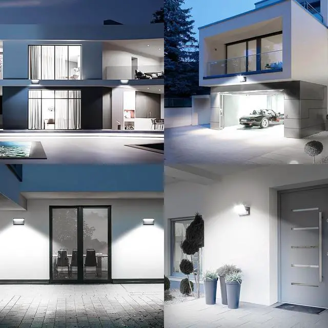 Alt view image 7 of 7 - 40W LED Wall Light, 4000LM 5000K 360° Wide-Angle Exterior Wall Floodlights, IP66 Waterproof Commercial Outdoor Wall Mount Fixture Wall Pack Security Ideal Lighting for Garage(4 Packs)