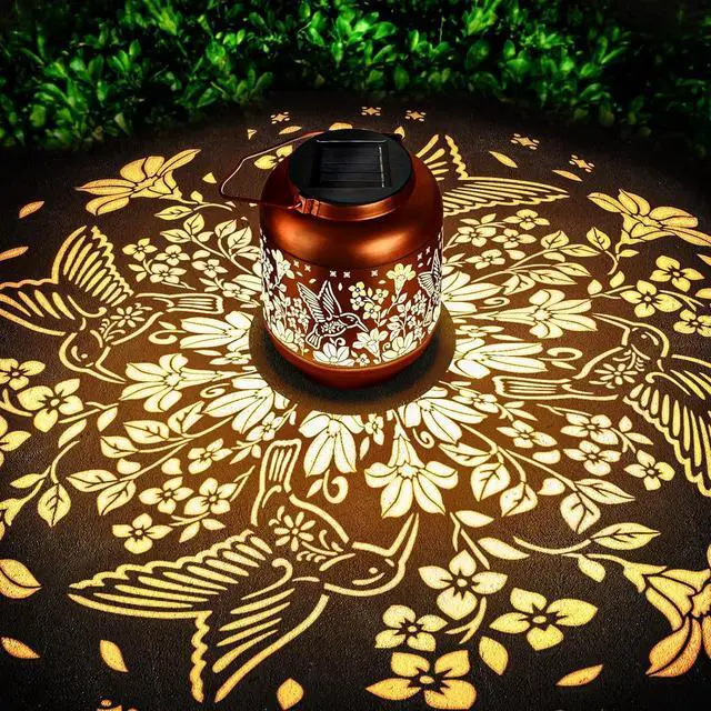 Main image of Birthday Gifts for Women Mom Grandma Solar Lantern Outdoor Waterproof, Gardening Gifts for Women, Hummingbird Garden Decor Hanging Solar Lights Yard Decorations Outdoor, Backyard, Patio, Porch