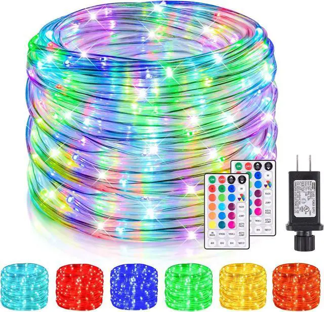 Main image of 99Ft LED Rope Lights Outdoor, 18 Colors Changing Fairy String Light Plug in with Remote, IP68 Waterproof 300 LEDs Multicolor Twinkle Christmas Lights for Bedroom Patio Halloween Holiday Decor