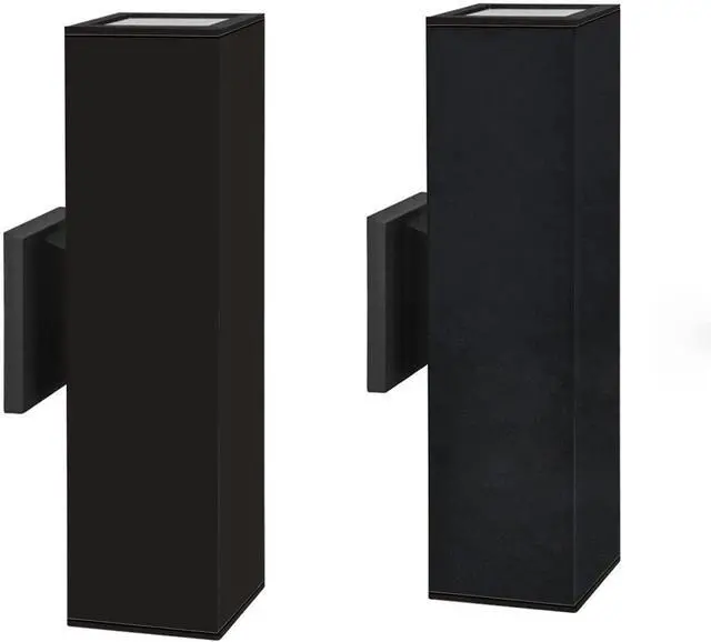 Alt view image 7 of 7 - Up and Down Lights Outdoor Wall Light Dusk to Dawn, Exterior Light Fixture Wall Mount 2 Pack, Matte Black Front Porch Light, IP65 Outdoor Wall Sconce for Patio, Garage, Front Door - ETL Listed