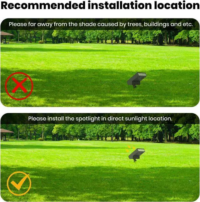 Alt view image 7 of 7 - Solar Pathway Lights Outdoor, Dimmable Solar Spot Light IP65 Waterproof, 500LM 3000K Solars Outdoor Lighting for Walkway Landscape Lawn Yard